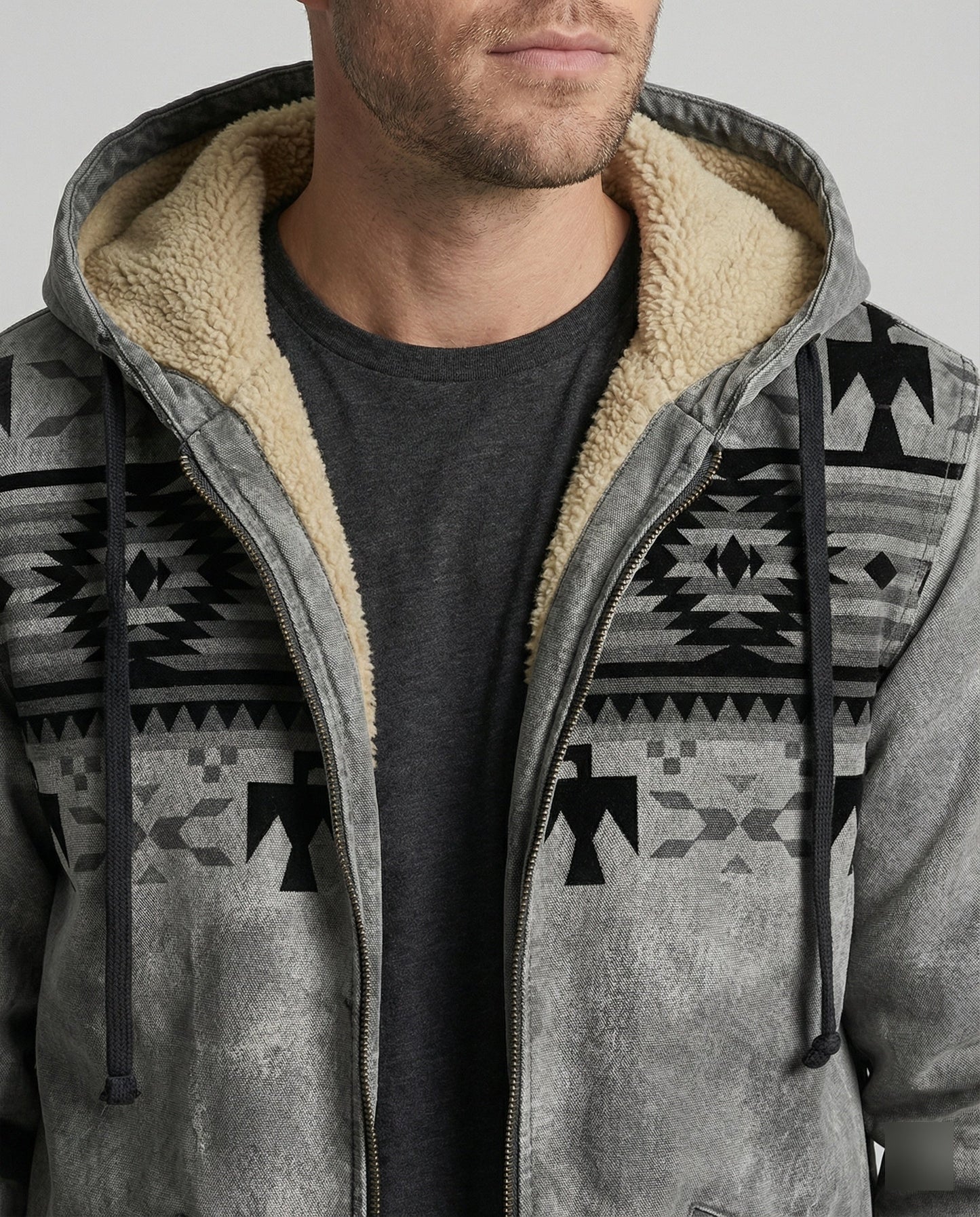 Herren Kapuzenjacke Tribal Print