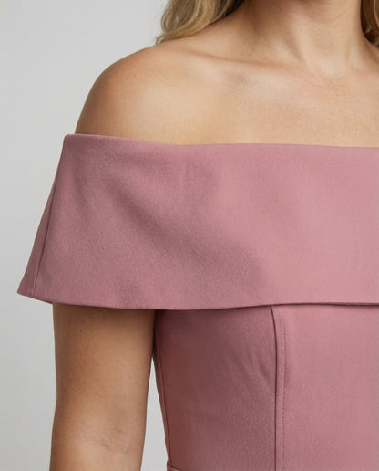 Norvielle Damen Trägerloses Satin-Kleid Party