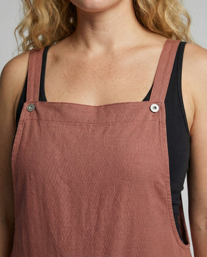 Latzhose Damen Leicht Sommer Beige