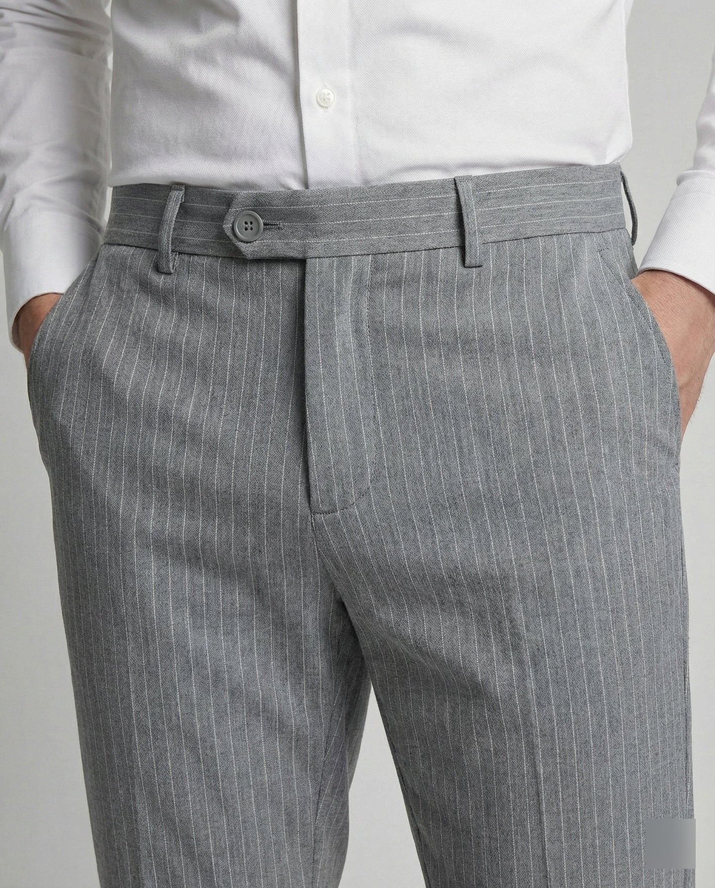 Herren Anzughose Nadelstreifen Stretch