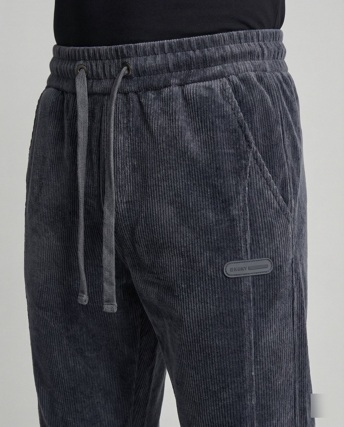 Herren Jogginghose Gerippt Slim Fit