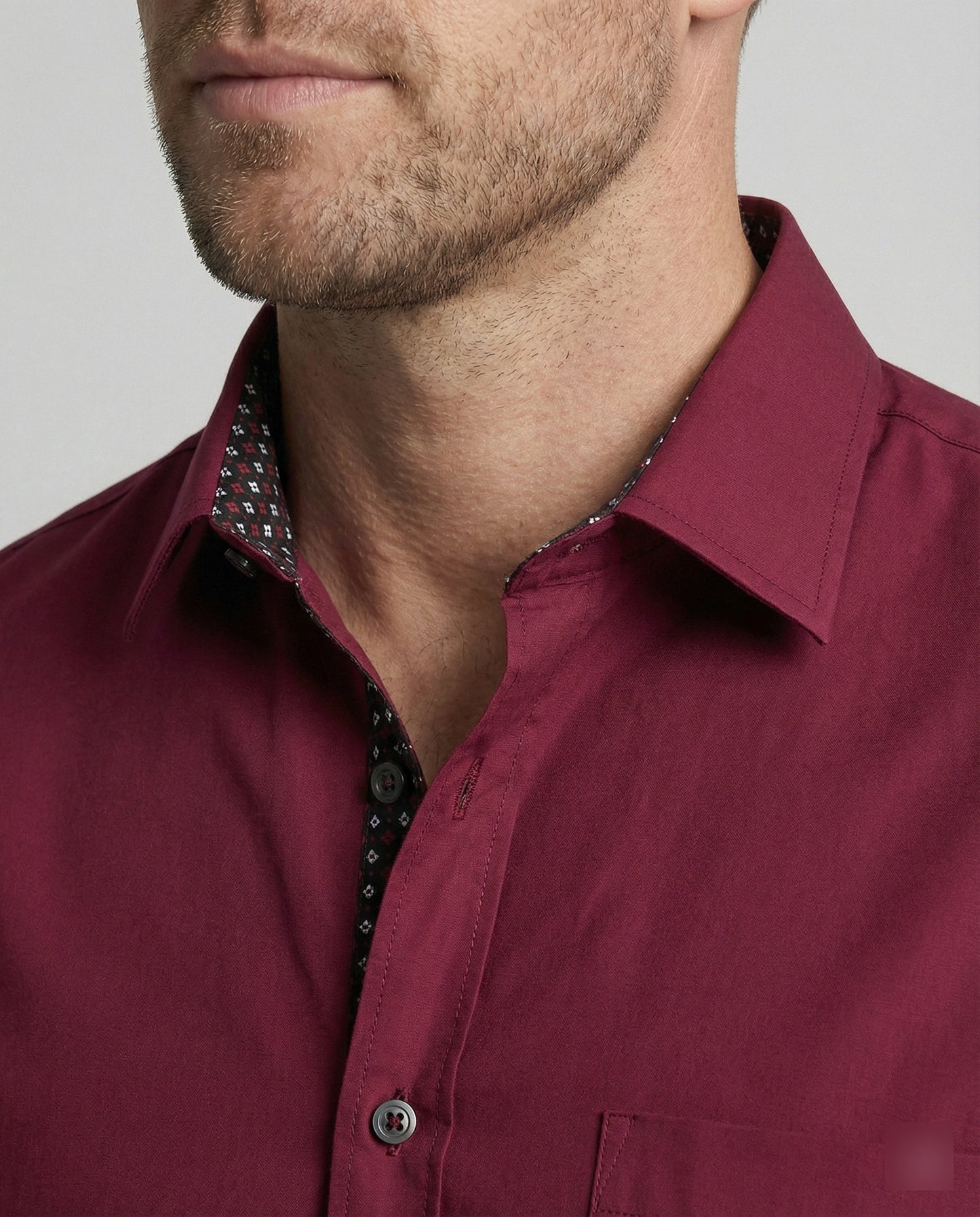 Herren Langarmhemd Tailliert Business