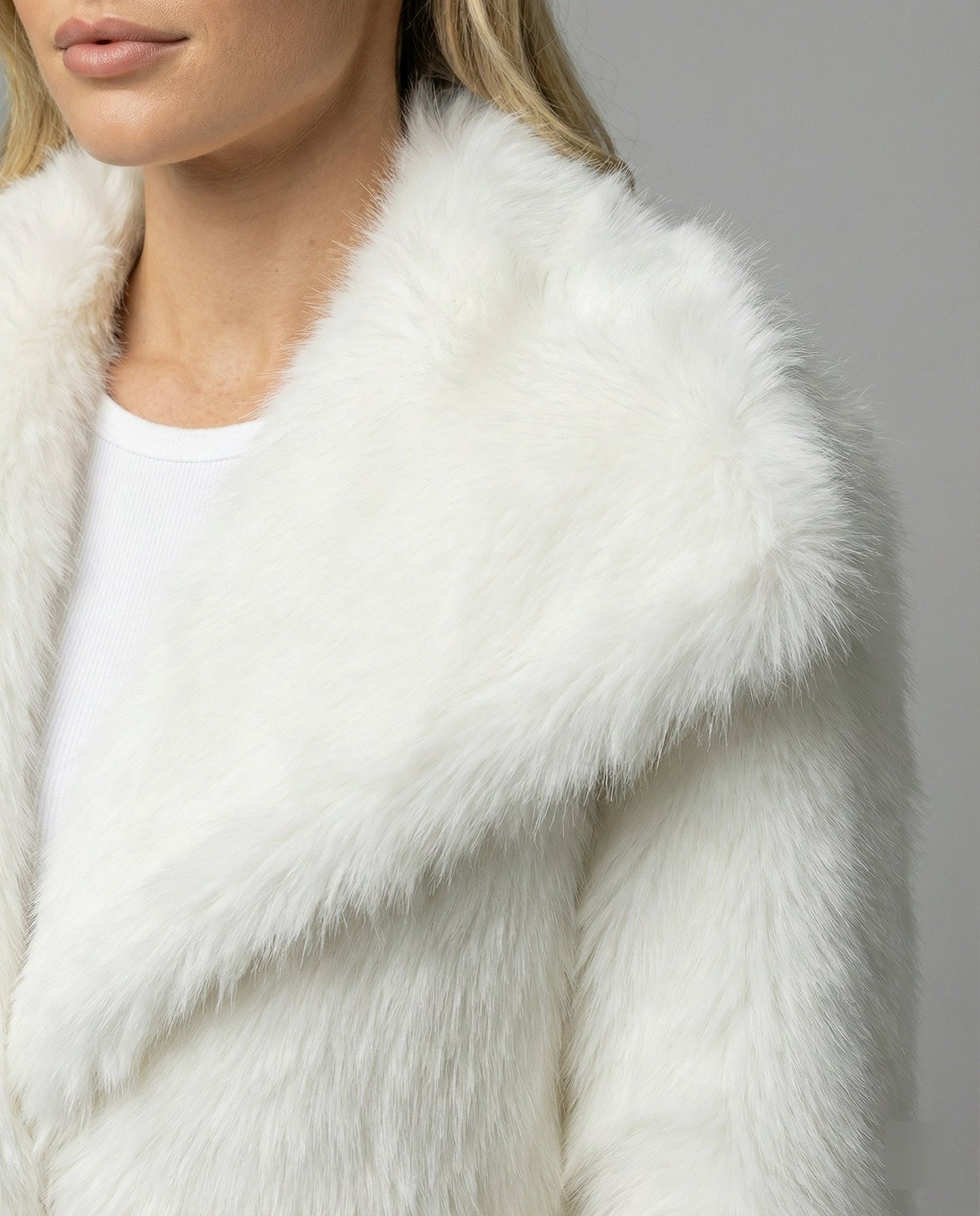 Damen Weiche Pelzjacke Qualität