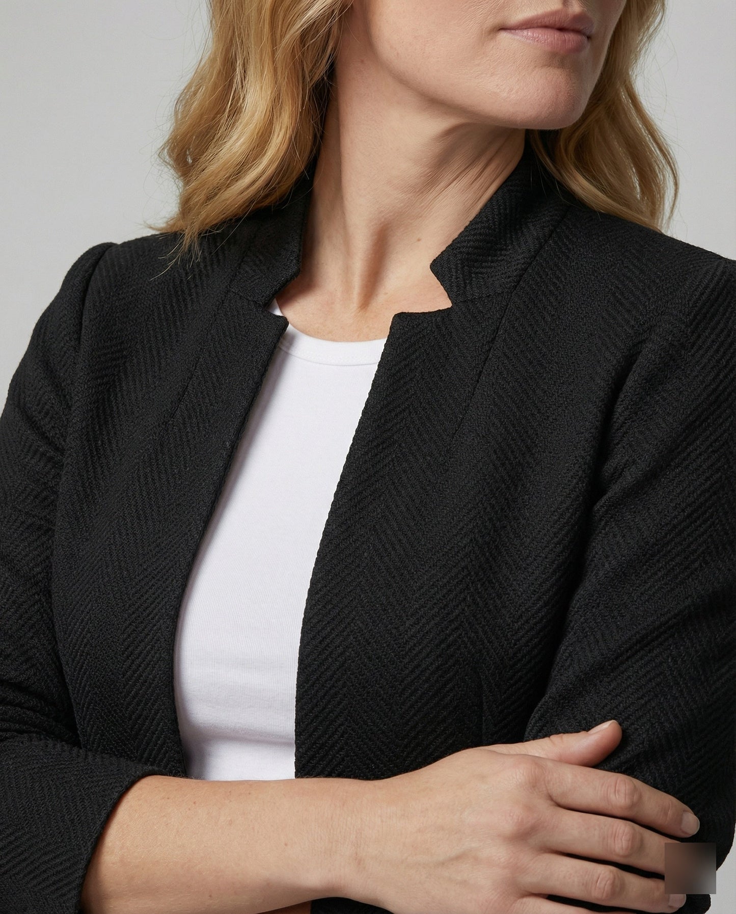 Damen Ärmelloses Blazer Hahnentritt