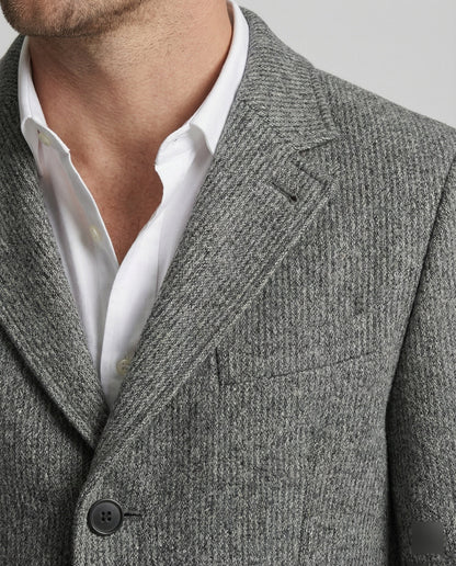 Herren Mantel Elegant Herbst Leder