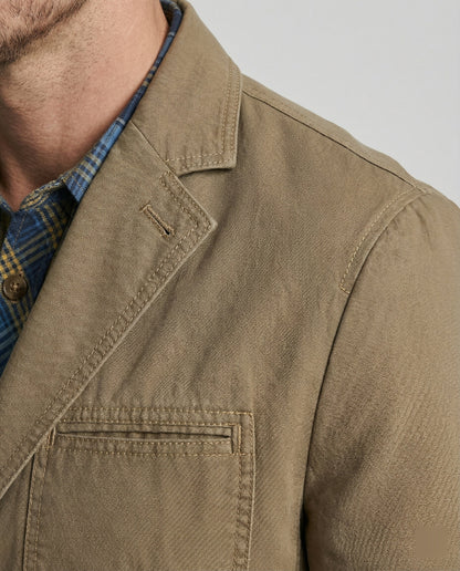 Herren Blazer Baumwolle Leicht Beige