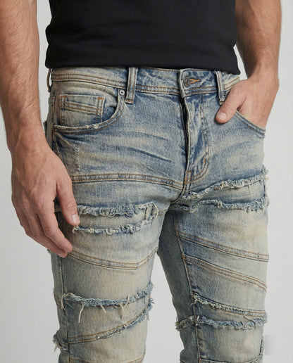 Herren Slimfit Destroyed Jeans