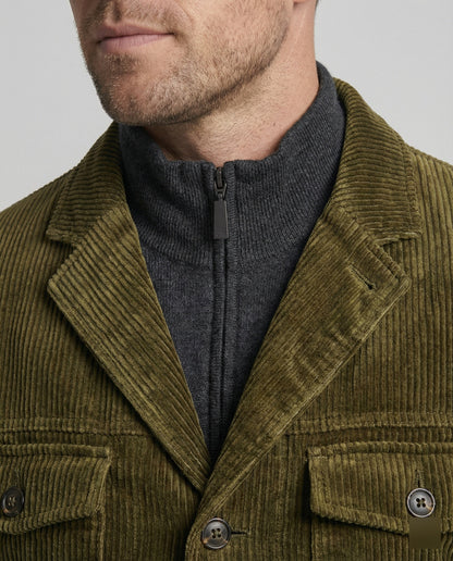 Herren Cordjacke Multifunktionale Taschen Moderner Schnitt