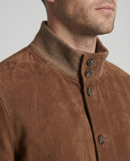 Herren Wildlederjacke Bomber Leder