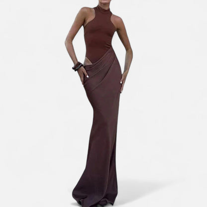Damen Maxikleid Cut-Out Neckholder