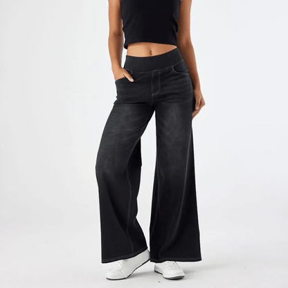 Vardag Stretch Damen Hose Gummizug Bequem