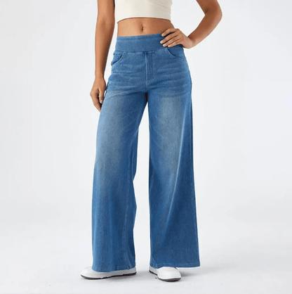 Vardag Stretch Damen Hose Gummizug Bequem