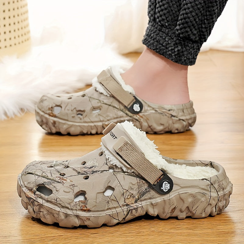 Gefütterte Hausschuhe Damen Herren Warm Cozy Clogs
