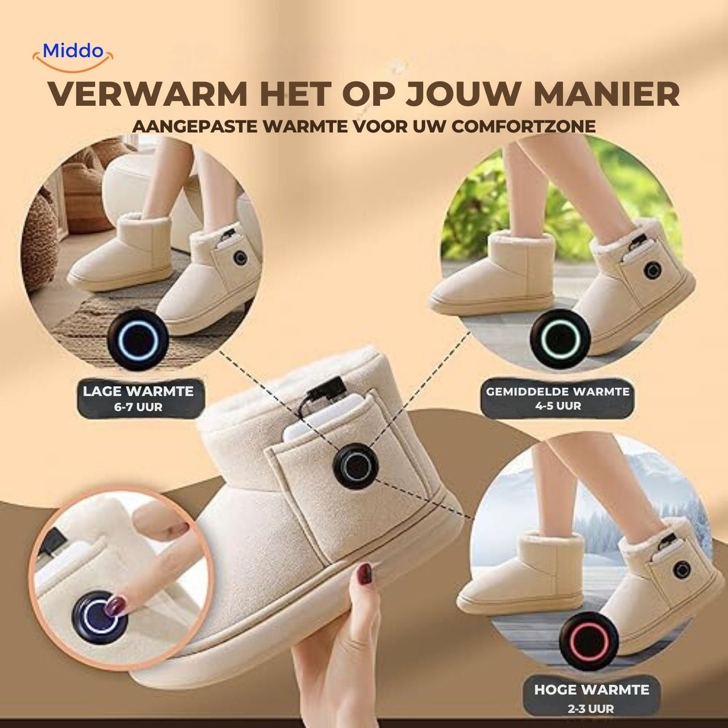 Heizbare Winterstiefel Warme Bequeme Schuhe