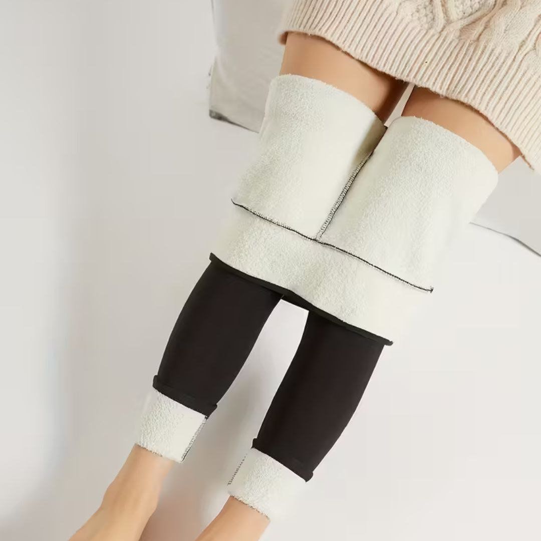 Damen Thermohose Gefütterte Warmleggings Winter