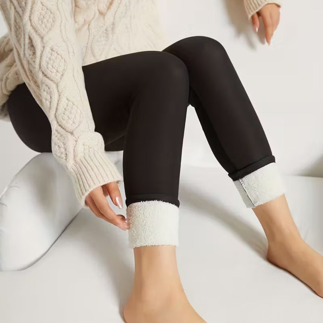 Damen Thermohose Gefütterte Warmleggings Winter