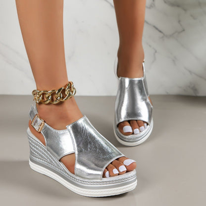 Norvielle Damen Orthopädische Sandalen Glänzend