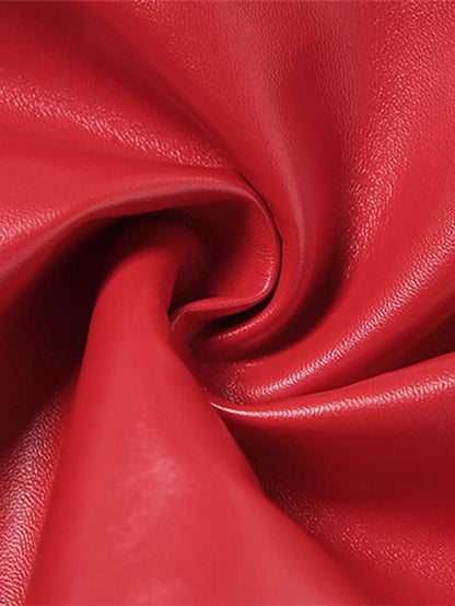 Damen PU-Hose Cutout Schnürung