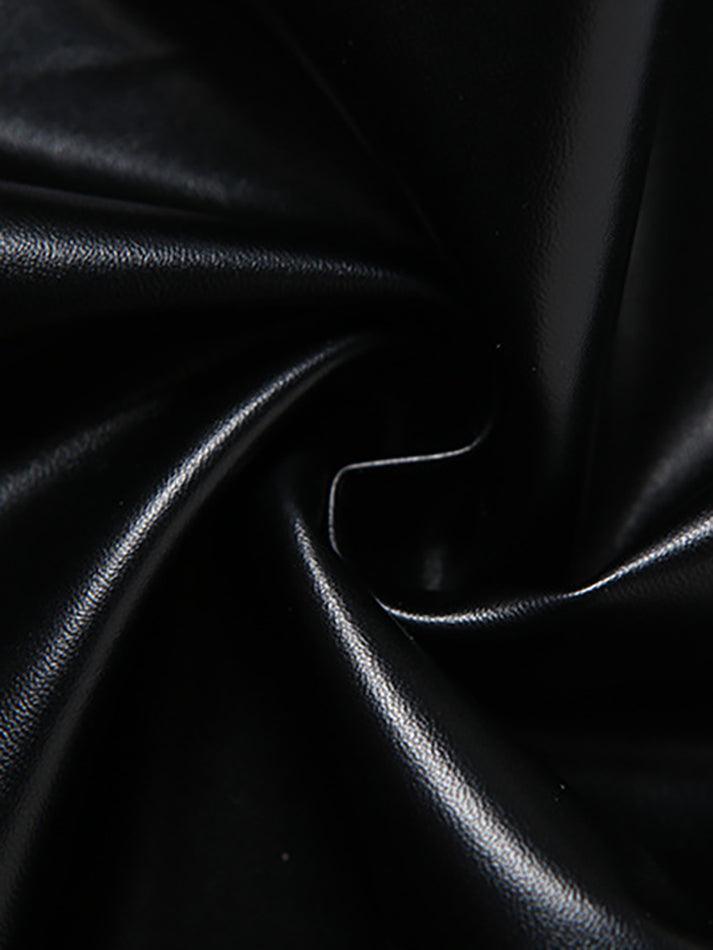 Damen PU-Hose Cutout Schnürung