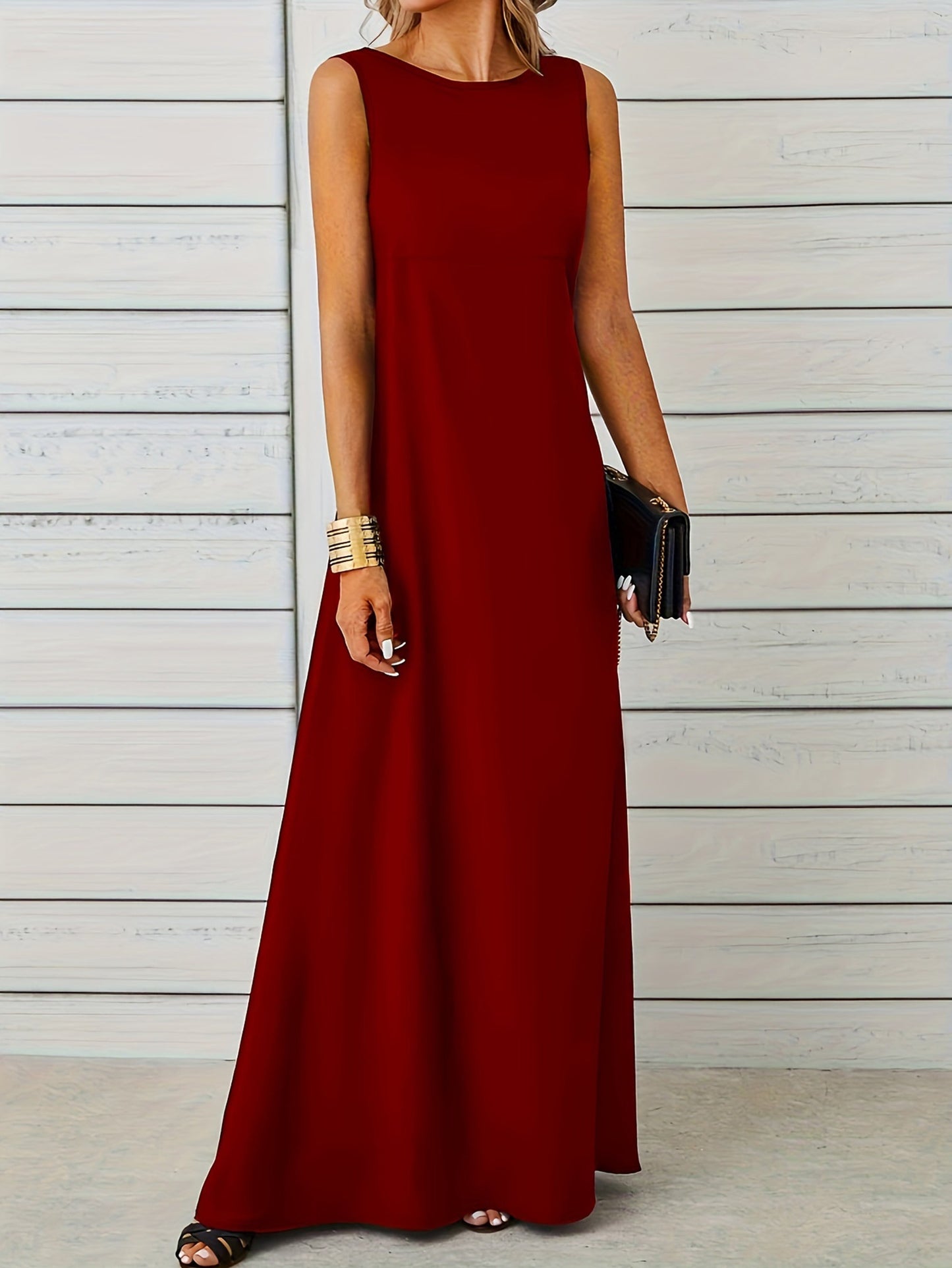 Lässiges Damenkleid aus Leinen für Frühling Sommer