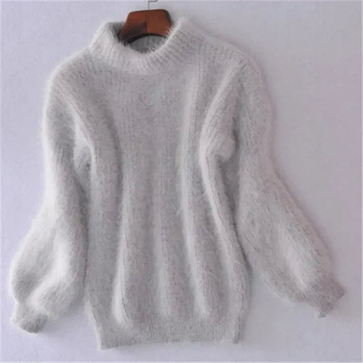 Norvielle Damen Vintage Angora Pullover