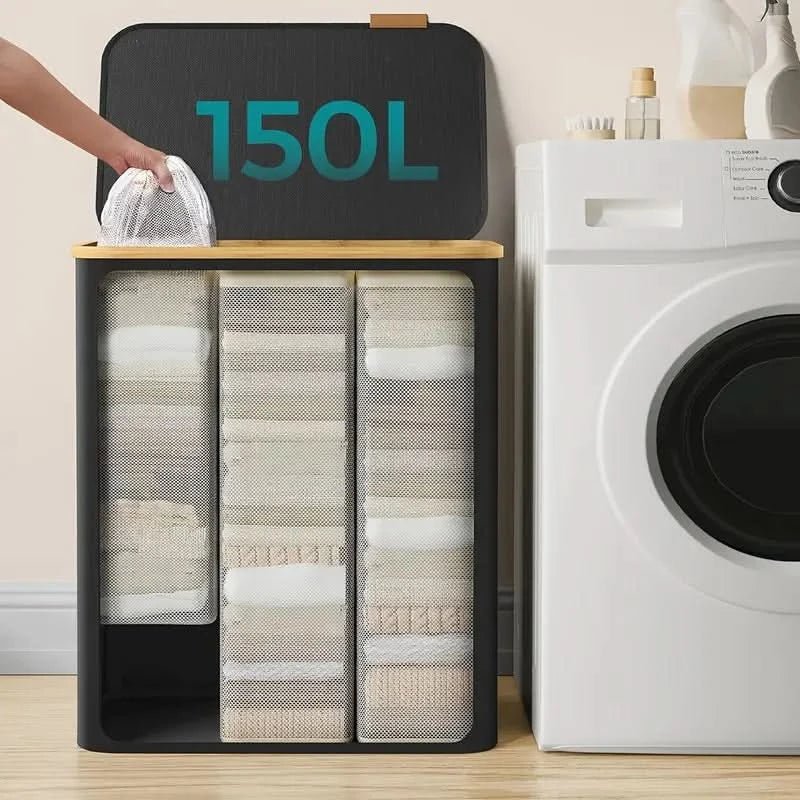 Wäschekorb 150L Großraum Wäschesammler - Norvielle
