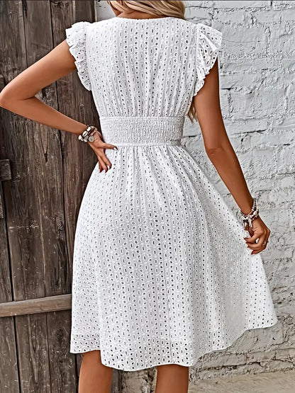 Damen Wickelkleid Raffung Feminin