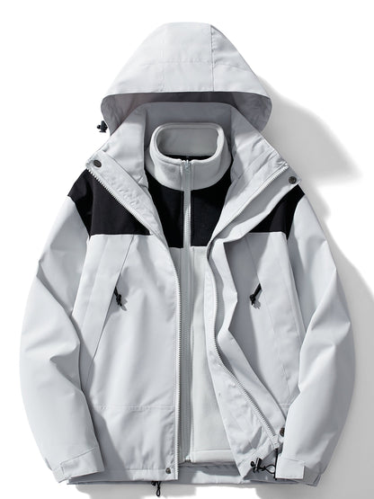Herren Winterjacke 3-in-1 Kapuze