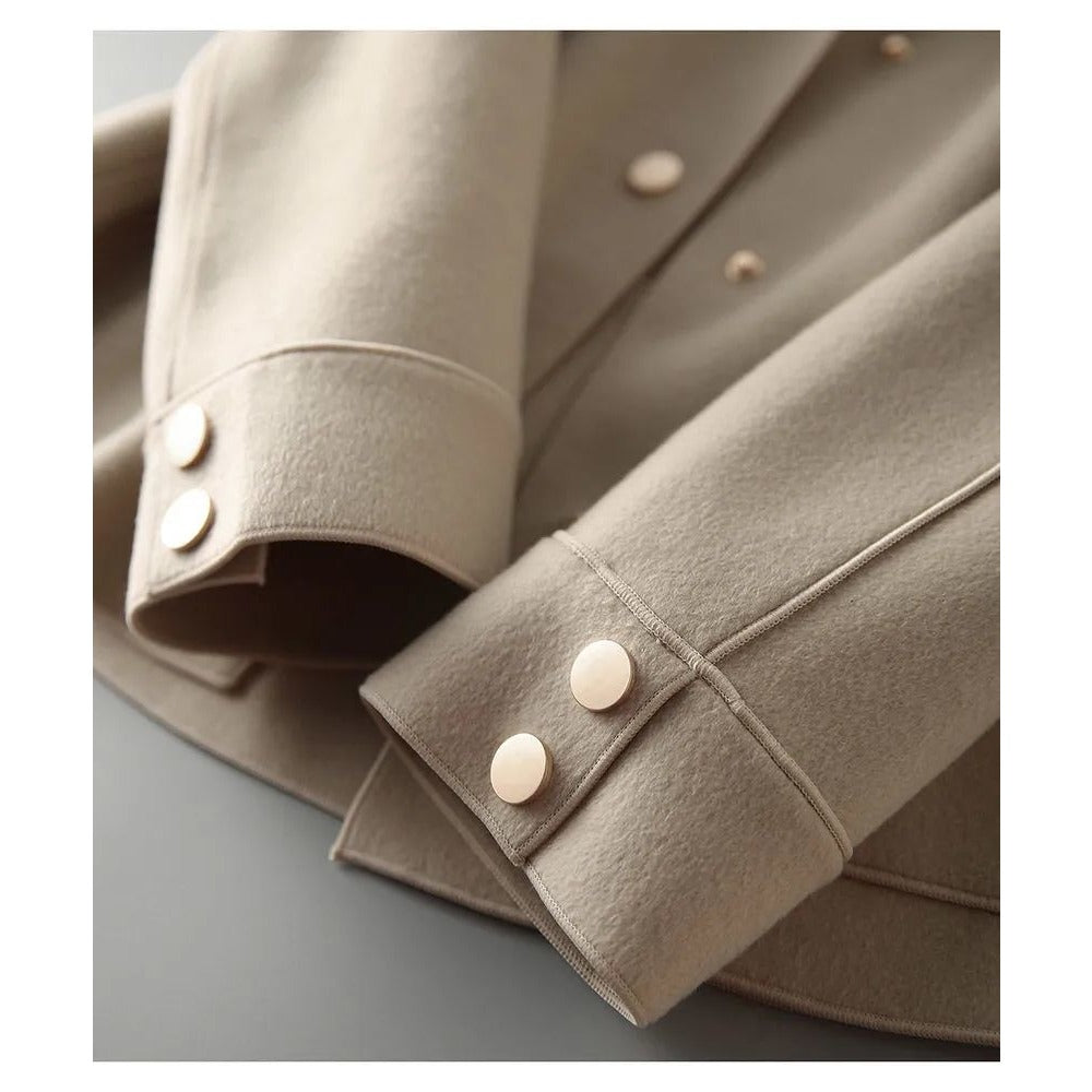 Damen Kurzjacke Knopfleiste Taschen