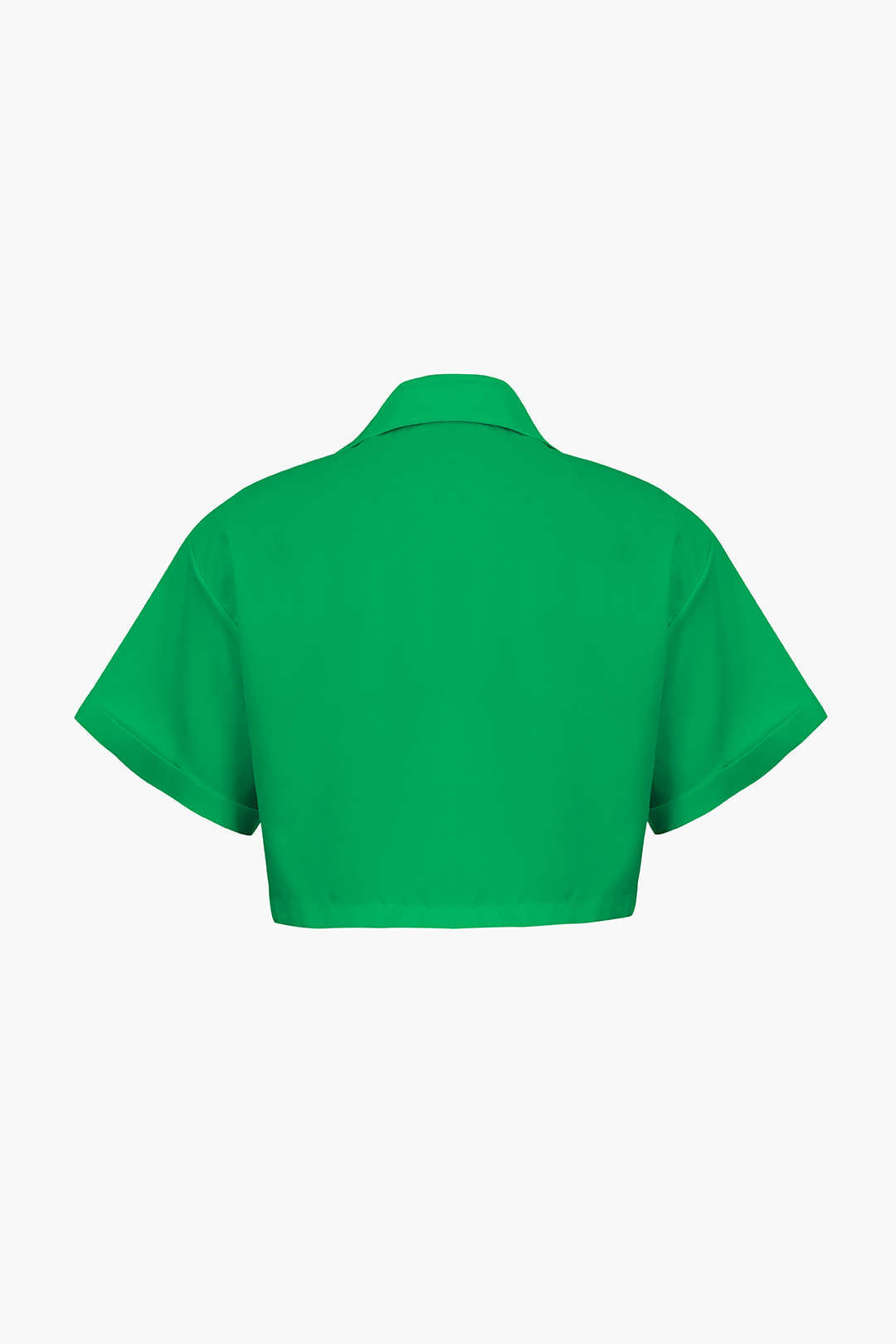 Damen Kurzarm Crop mit Kragen