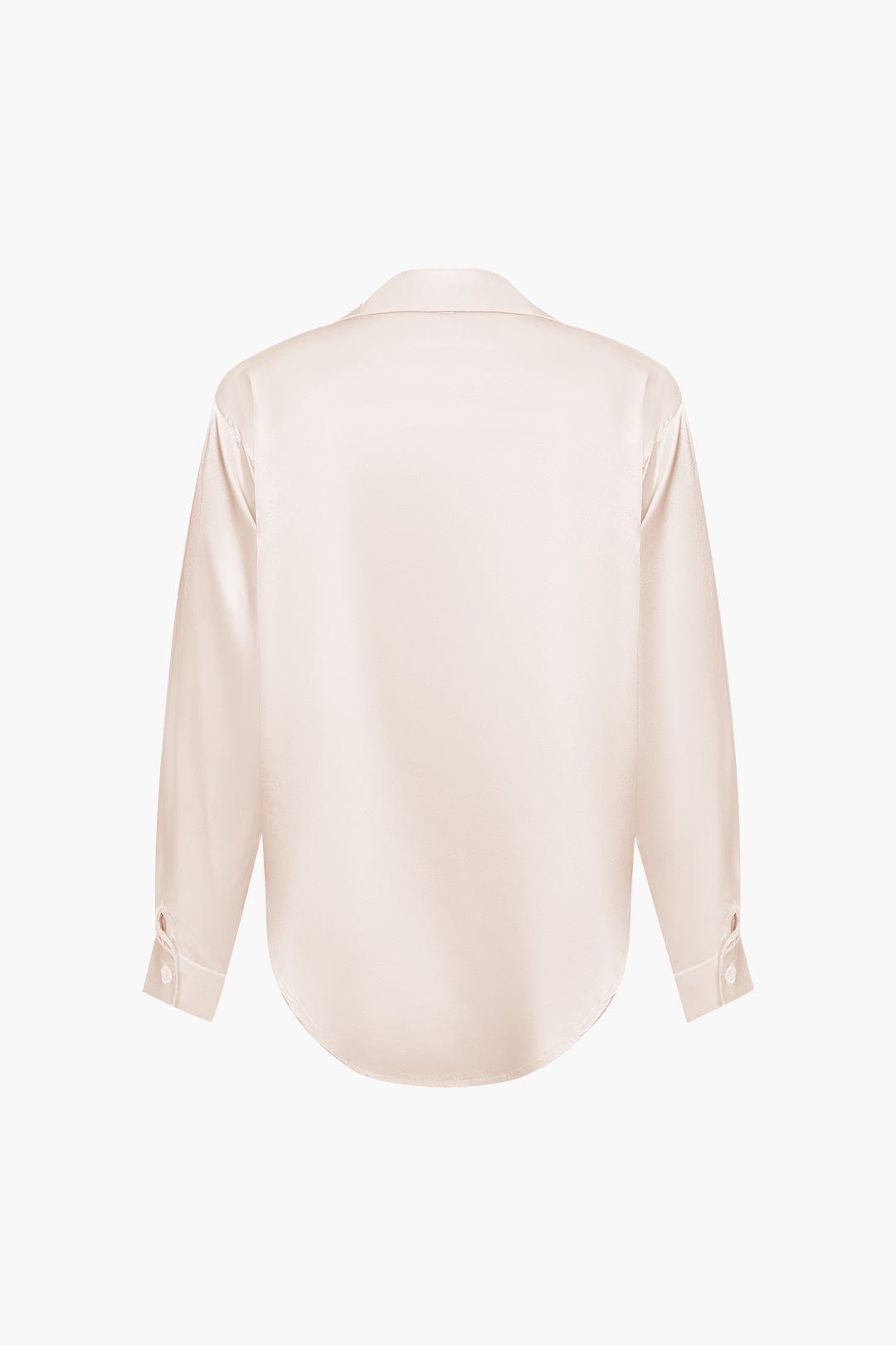 Elegante Damen Langarmbluse Seidiger Satin