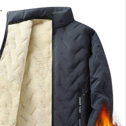 Herren Winterjacke Fleece Reißverschluss Oliviero