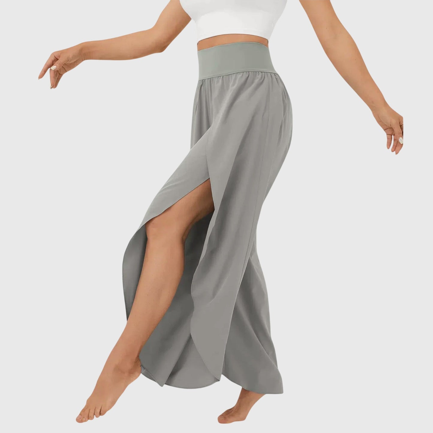 Damen Weite Boho-Hose mit Schlitzdesign