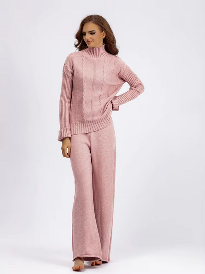 Norvielle Damen Strick-Kleid-Set Trendig