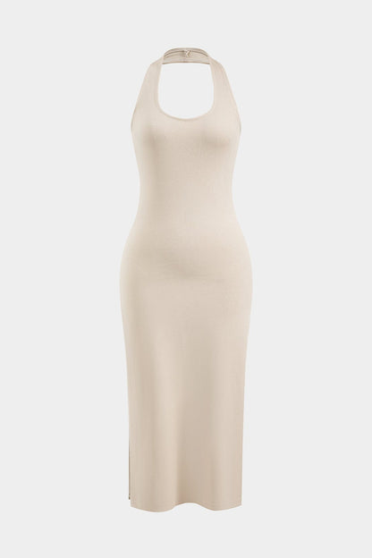 Amira Damen Bodycon Midikleid mit Kapuzenpullover