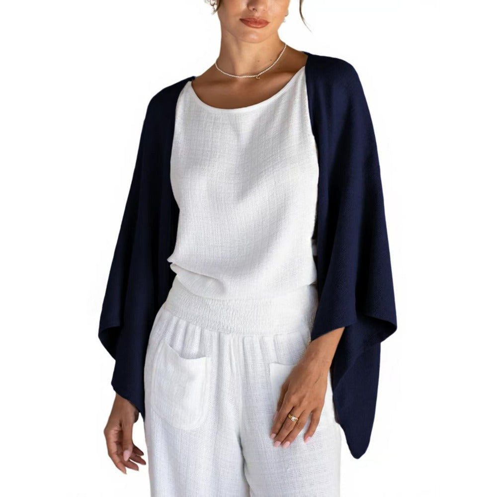 Damen Strickcardigan Offene Front Fatima