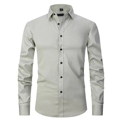 Herren Elastisches Langarmhemd
