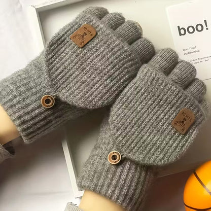 Herren Winter Handschuhe Fingerlos Warm Bequem