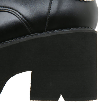 Norvielle Damen Stiefel Martens-Stil Hoher Absatz