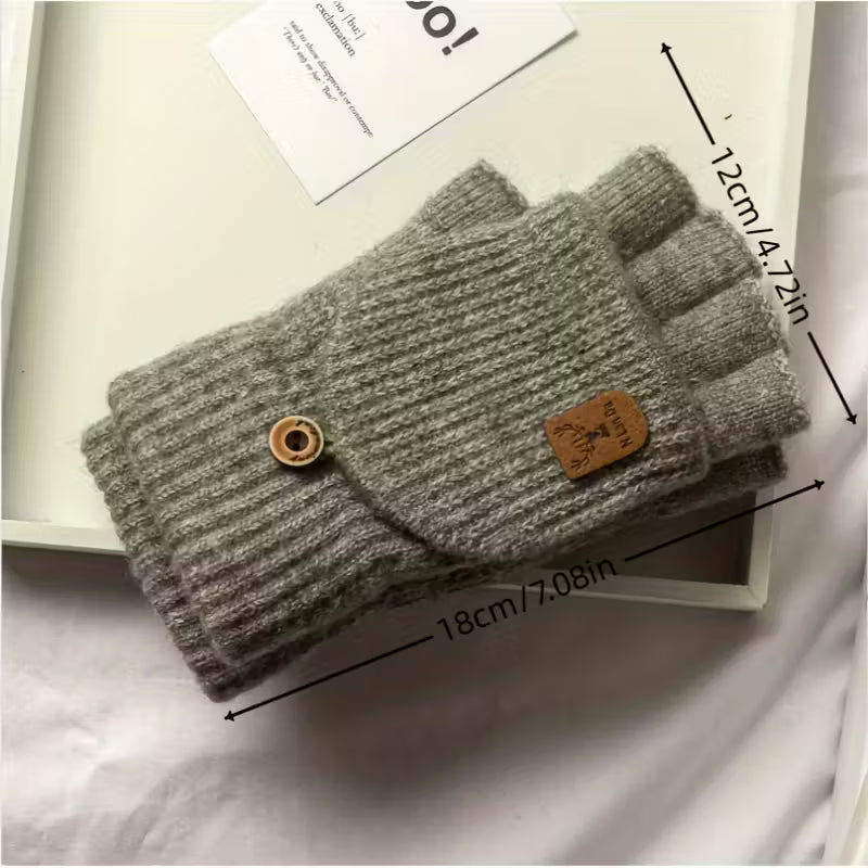 Herren Winter Handschuhe Fingerlos Warm Bequem