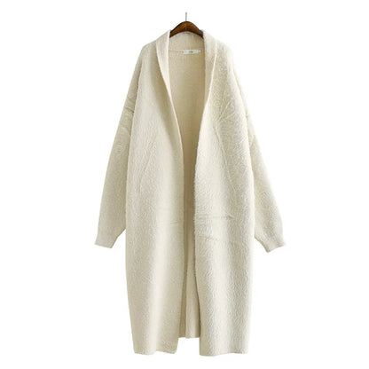 Damen Offener Langer Mantel Stil