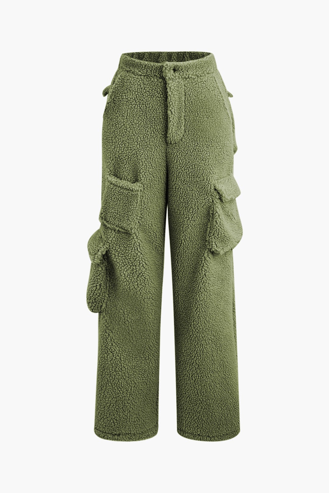 Misha Damen Teddy-Zweiteiler Cargohose Cropped-Jacke