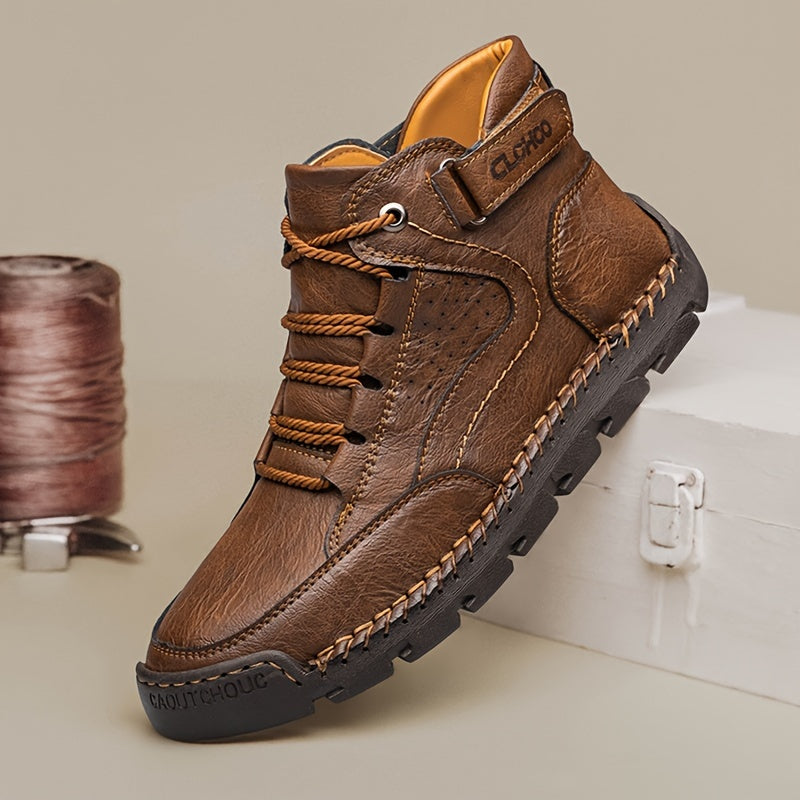 Herren Winterschuhe Knöchelhoch Leder Schnürung