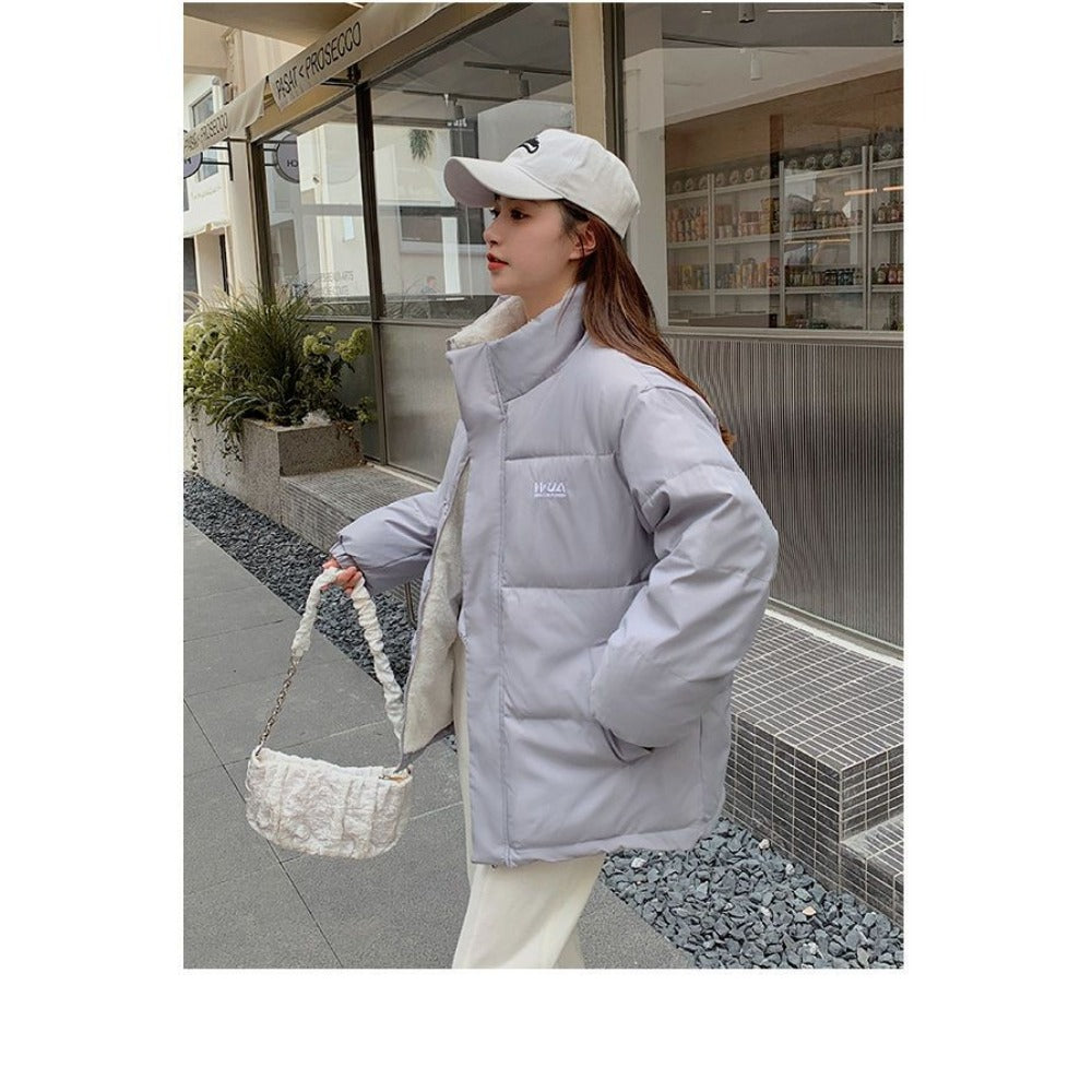 Damen Steppjacke Wendbar Zweitseitig Beige/