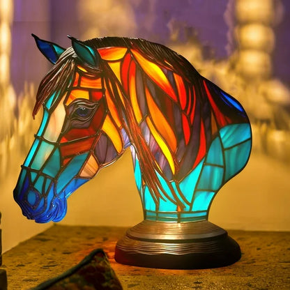 Handgefertigte Herzkristall-Lampe aus Glas mit warmem Licht