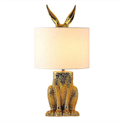Kaninchen Tischlampe Gold Designer Leuchte