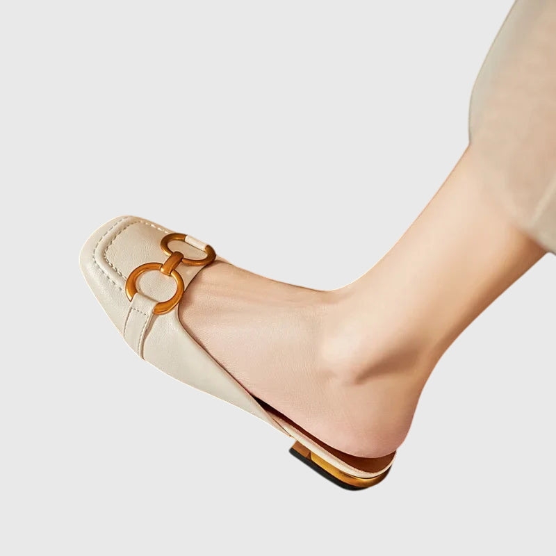 Damen Slip-On Sandalen Schnallen Design - Norvielle