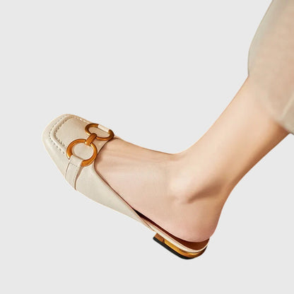 Damen Slip-On Sandalen Schnallen Design - Norvielle
