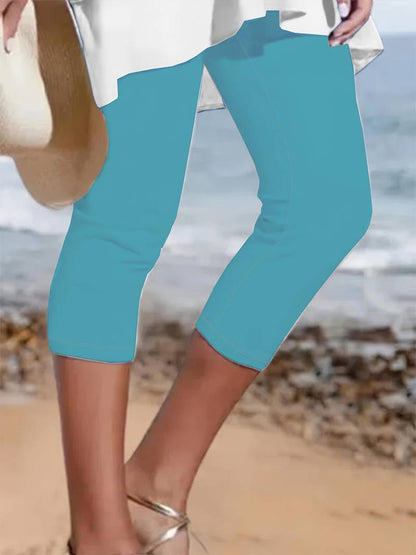 Damen Leggings Bequem Elastisch