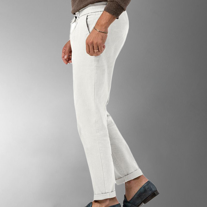 Norvielle Herren Linienhose Leicht Beige
